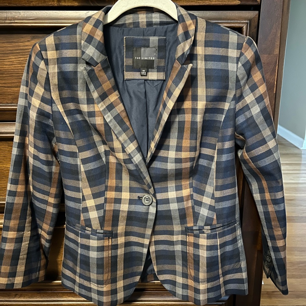 The Limited plaid blazer